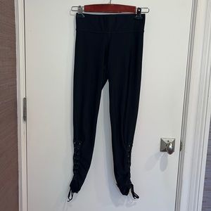 Terez Black Lace Up Leggings size XS